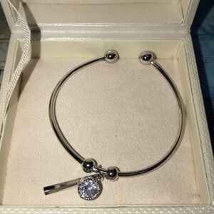 Ashlynn Avenue Leonora 18k white gold plated open charm bracelet New